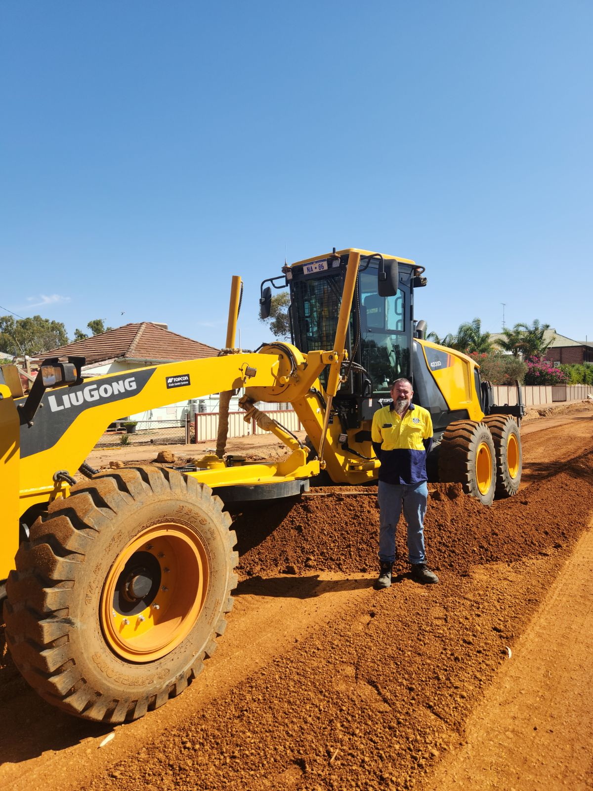 Photo caption 3: Dave Nayda, Manager Works and Services at the Shire of Nungarin in WA, says the LiuGong 4230D motor grader has shown its reliability after chalking-up more than 650 hours and the shire’s machine operators are extremely happy with it.